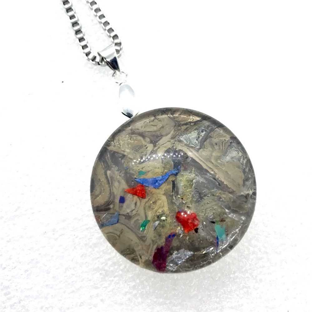 Statement Snap pendant with handmade 30mm snap SJ30 simple round